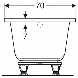 Ванна Selnova Square 170x70 с ножками