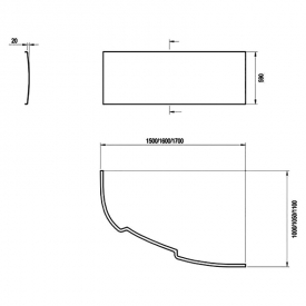 Панель к ванне Asymmetric 170 правая