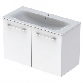 Тумба и раковина Selnova Square 100 Slim Rim