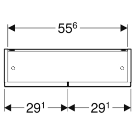 Шафка дзеркальна Selnova Square 59