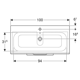 Тумба та раковина Selnova Square 100 Slim Rim