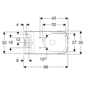 Чаша унитаза Selnova Square Rimfree