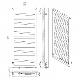 Полотенцесушитель Мираж ЧКЧ 50x120