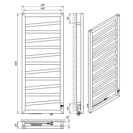 Полотенцесушитель Мираж ЧКЧ 50x120