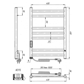 Полотенцесушитель Кватро П7 40x60
