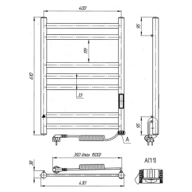 Полотенцесушитель Кватро П7 40x60