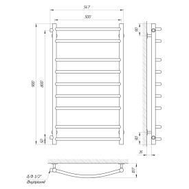 Полотенцесушитель Классик П9 50x90