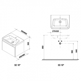 Шафка під раковину SD 10 ° 65