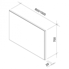 Дзеркало Ring 80, сірий глянець