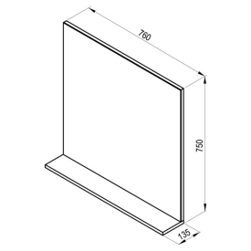 Зеркало Rosa II 76x75