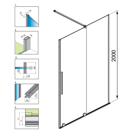 Душові двері Furo Black DWJ 120