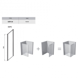 Душова стінка SMPS-80 L Transparent