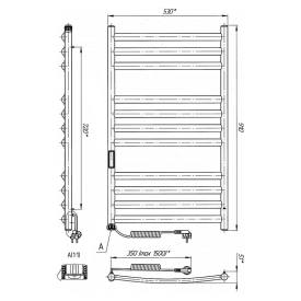 Рушникосушка Класік Преміум П11 50x90