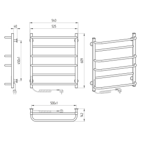 Полотенцесушитель Комфорт ЧКЧ6 50x60