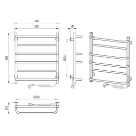 Полотенцесушитель Комфорт ЧК6 50x60