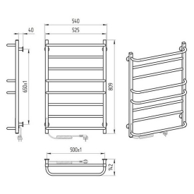 Полотенцесушитель Комфорт ЧКЧ8 50x80