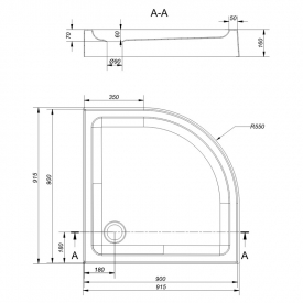 Поддон Tako 90x90