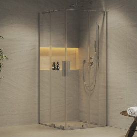 Душевая штора RORV2-90 Transparent+алюминий