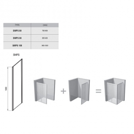Душова стінка SMPS-90 L