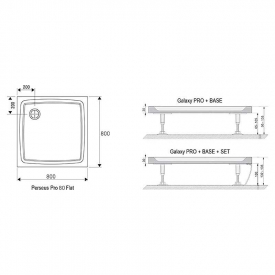 Піддон Perseus 80x80 Pro Flat