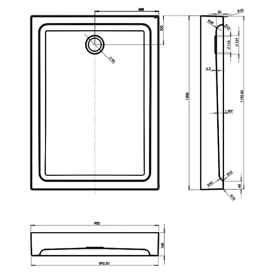 Поддон Modena 120x90