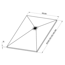 Поддон Slate Pro 90x90