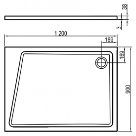 Піддон Gigant Pro 10 ° 120x90 L