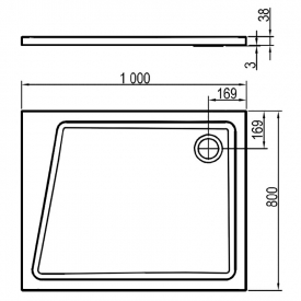 Поддон Gigant Pro 10° 100x80 L