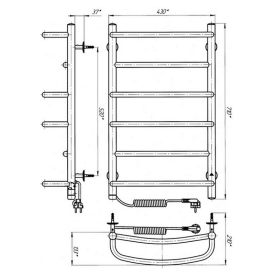 Рушникосушка Єврофлеш П6 40x70