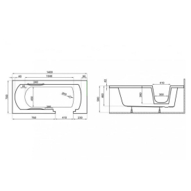 Ванна Avo 140x70
