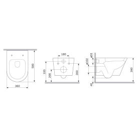 Чаша унитаза Flash Aquaspin с сиденьем