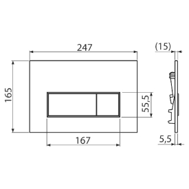 Инсталляционная система AM101/1120 с кнопкой M578 и прокладкой M91