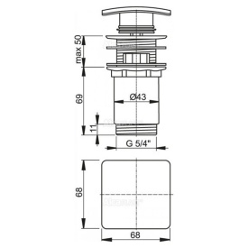 Донный клапан Click-Clack