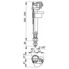 Напускная арматура для нижнего подвода 3/8"