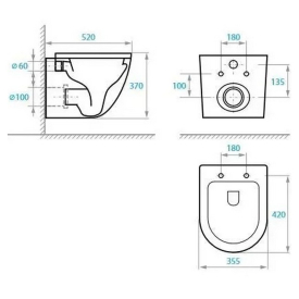 Чаша унитаза Round с сиденьем Soft-close