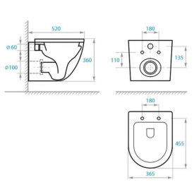 Чаша унитаза Round Smart с сиденьем Soft-close