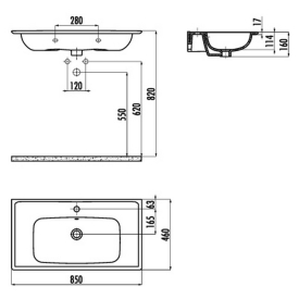 Раковина Erine 85