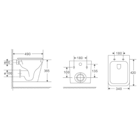 Чаша унитаза Vigo Tornado с сиденьем