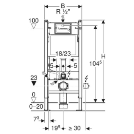 Инсталляция Duofix с кнопкой Delta 01 458.133.21.3 + чаша унитаза Ronda Rimless R0049RQS