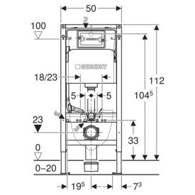 Инсталляция Duofix с кнопкой Delta 01 458.133.21.3 + чаша унитаза Atlas Tornado с сиденьем A0495TQ3L