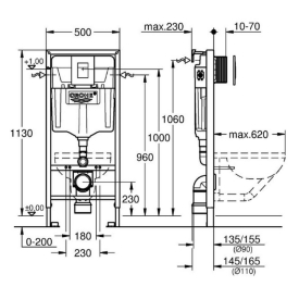 Инсталляция Rapid SL 3 in 1 38772001 + чаша унитаза Borneo Rimless B0049RQS