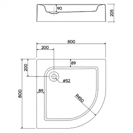 Піддон Standard Plus 80x80