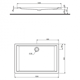 Піддон Pacyfik AntiSlide 120x80