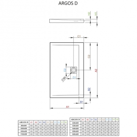 Поддон Argos D 90x120