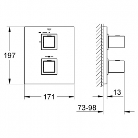 Верхняя часть термостата Grohtherm Cube