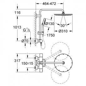 Душова система Rainshower System 310