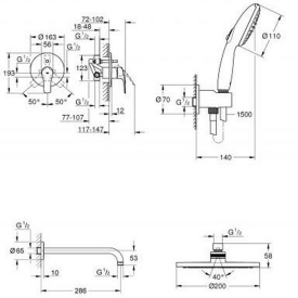 Душевая система Eurosmart