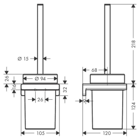 Йоржик AddStoris Brushed Black Chrome з тримачем