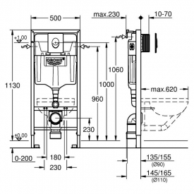 Инсталляция Rapid SL 3 in 1 со звукоизоляцией