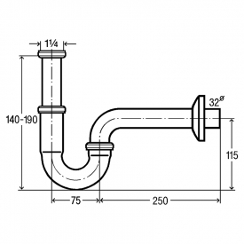 Сифон для раковини 11.4 / 32